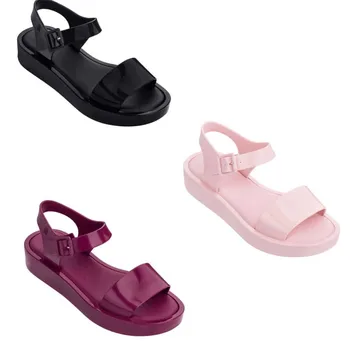 koovan mulheres sandálias 2022 nova Macio e Confortável de Todos-jogo Mom Sapatos de Plataforma médio Calcanhar de Geléia de Mulheres Sandálias de plástico