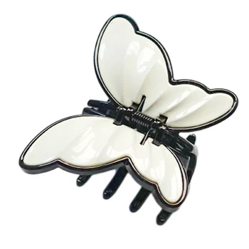 M2EA Plástico Cabelo Garra de Clips para a borboleta Grampo de Cabelo Delicado Mandíbula Clipes antiderrapante Grande Cabelo Garras Fortes Mantenha os Acessórios de Cabelo