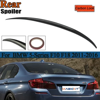 MagicKit Traseira de Inicialização do Tronco Asa Spoiler Para o BMW Série 5 F10 M Sport 2010-2016 Modelos de Fibra de Carbono Olhar para Trás Lábio