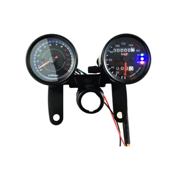 Mecânica Painel de controle de LED de Moto Velocímetro Dupla Tacômetro Odômetro, Medidores de Luz da Noite Acessórios
