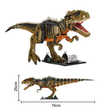 Mundo Dos Dinossauros Do Jurássico Dinossauro Giganotosaurus Tiranossauro Blocos De Construção De Modelo De Ação De Tijolos De Brinquedos De Natal Para Meninos Presente