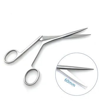 Nasal tesoura afiada borda de Aço Inoxidável rinoplastia cirúrgico tesoura cirúrgica de funcionamento do instrumento