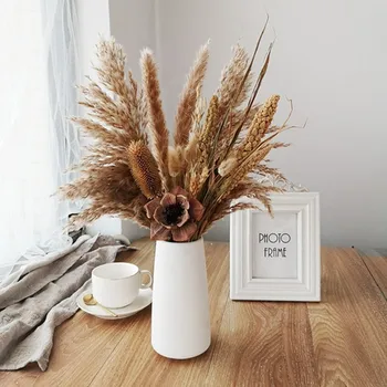 Nordic Ins Natural Real Secas Flor, Buquê De Retro Misturar E Combinar A Decoração Diy Modelo De Material Da Sala De Fotografia Com Adereços Foto
