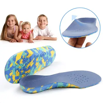 Novas Crianças Filhos de EVA ortopédicos, palmilhas para crianças sapatos televisão arco do pé de apoio ortopédicos, Almofadas de Correção de cuidados com os pés