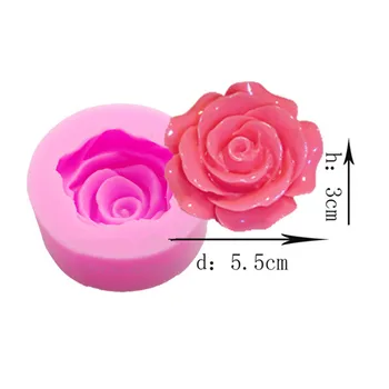 Novo 3D Flor de Rosa Molde de Silicone Fondant Molde de Presente de Decoração de Chocolate Cookie DIY Festa Decoração do Bolo Ferramenta