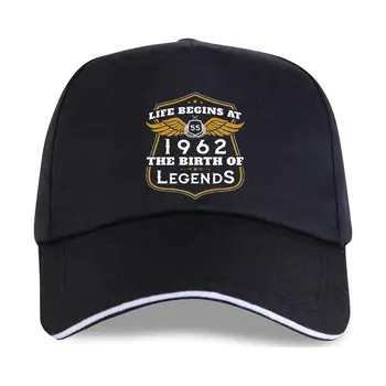 novo boné chapéu de presente de aniversário a Vida Começa aos 55 1962, O Nascimento De Lendas Homens de Lazer Boné de Beisebol