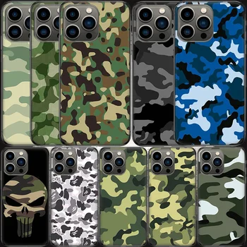 Padrão de camuflagem Camo militar do Exército Caso de Telefone Para o Iphone da Apple 13 12 Mini-11 14 Pro Max Tampa SE DE 2020 X XR XS 8 7 6 6 5