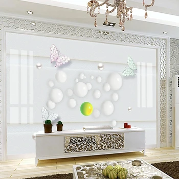 Personalizadas de Fotos em 3D papel de Parede Prateado Borboleta do Interior da Casa de Belo Papel de Parede Decoração da Casa Sofá da Sala de plano de Fundo de Papel Mural
