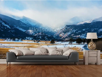 Personalizado papel de parede paisagem,Montanhas de Inverno, Paisagem,foto 3D murais para a sala de estar, cozinha, quarto de parede papel de parede impermeável