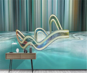 Personalizado sala de estar quarto de hotel mural adesivo moderno e minimalista, a cor da linha abstrata geométrica na parede do fundo papier peint