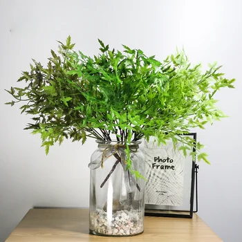 Plástico Maple Leaf Pacotes De Simulação Da Planta De Layout De Aterramento Ecologização Do Projeto Sala De Jantar, Home Sala