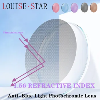 Receita Espelho Fotossensíveis Cinza Rosa Roxo Série De 1.56 Anti-Luz Azul Asférica Resina Óptico Resistente Ao Desgaste SuperClear