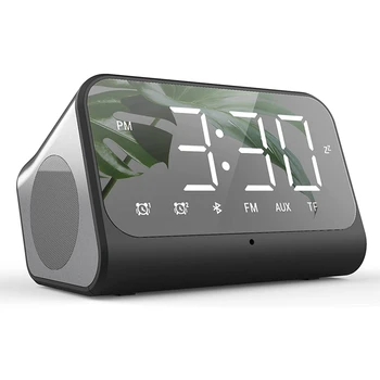 Relógios de alarme Rádio Para o Quarto, Relógio Despertador Digital Com Rádio FM, Bluetooth, alto-Falante Duplo, Alarme, Display de LED