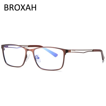 Retro Luz Azul Bloqueio de Óculos de Homens Praça Óculos de Leitura Mulheres de Marca de Qualidade Limpar Lente de Óculos, Oculos UV400