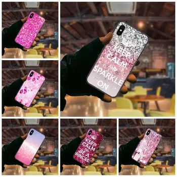 Rosa prata Glitter Para iPhone 13 12 11 Pro Max 8 6 7 Plus XR XS Mini de 5 anos SE 2022 6P 7P Escudo do Telefone Móvel Para Juniores