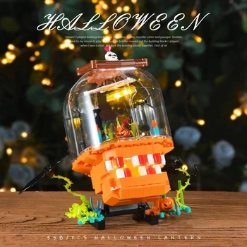 SEMBO Lanterna de Abóbora de Halloween Festa de Blocos de Construção Rodar DIY Roleplay TRONCO Modelo de Kits de Modelo de Tijolos Brinquedos Para a Criança de Presente de Natal