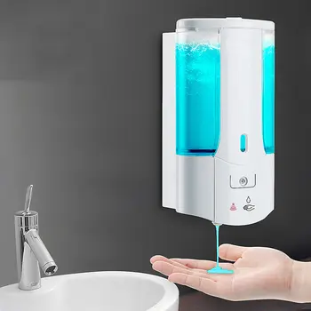 Sensor Automático Mão Livre Dispensador De Sabão Shampoo Casa De Banho Parede