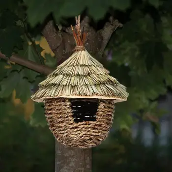 Suspensão Aves Casa Aves Cabana de Acessórios para animais de Abrigo Jaulas Casa Beija-flor de Aves de Ninho para as Árvores Fora da Janela para o Pátio
