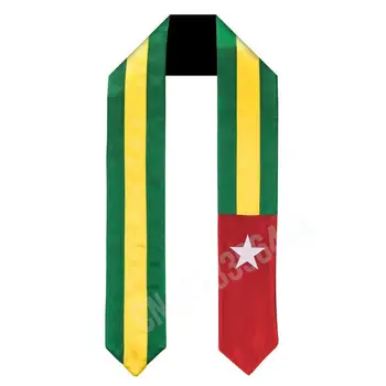Togo Bandeira Lenço Superior De Impressão Graduação Folha Roubou Internacional De Estudos No Exterior Adulto Unisex Acessório Partido