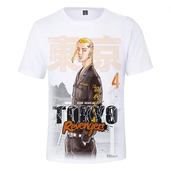 Tóquio Revengers Camisetas Anime e Mangá de Impressão 3D Moda Streetwear Homens Mulheres Harajuku Manga Curta T-Shirt Miúdos Ciranças de Tees Tops