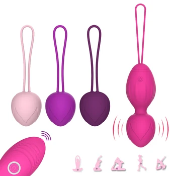 Vaginal Bolas Vagina Apertando Exercitante Adulto do Sexo de Produtos 4pcs/set Seguro de Silicone Kegel Bola Ben Wa Balls Brinquedos Sexuais para a Mulher
