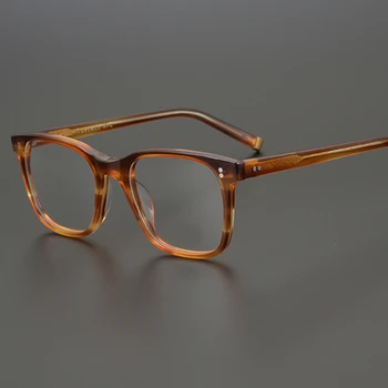Vintage Praça Homens a Prescrição de Óculos para Miopia Óptico de Óculos com Armações de Mulheres de Alta Qualidade Acetato de Retro Unissex, os Óculos de Armação