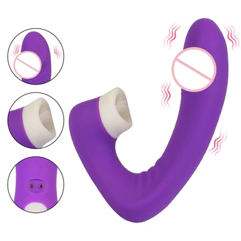 Wearable Vibrador Vibrador de Língua Lambendo Vibrador Vaginal Estimulador de Clítoris os Brinquedos Sexuais para as Mulheres, G-Spot Massagem